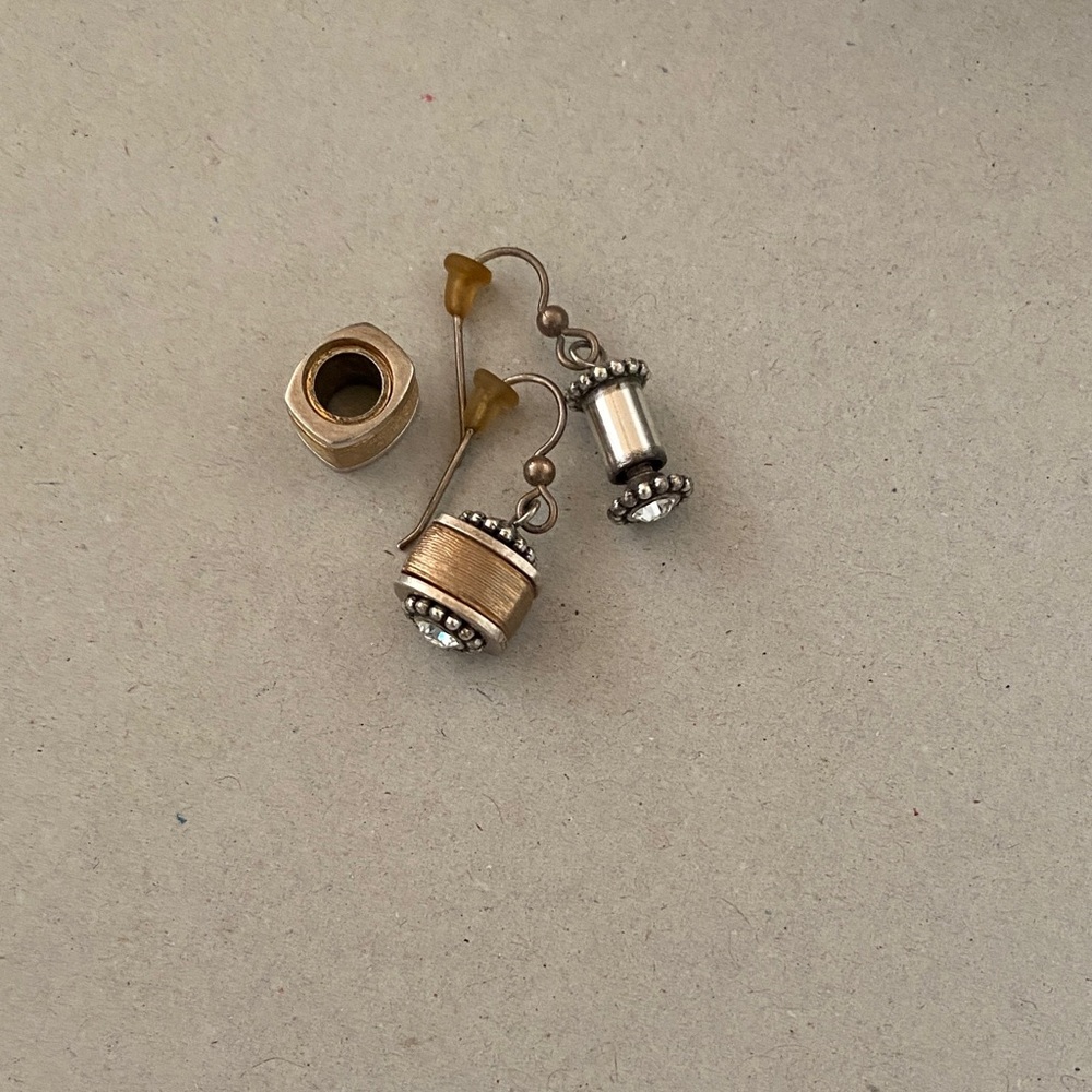 Brighton dangle bead holder earrings